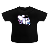 Baby Bio-T-Shirt mit Rundhals in schwarz, jr.italobee