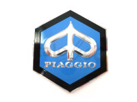 Emblem Piaggio 6-Eck Aluminium / ca. 42 x 48mm