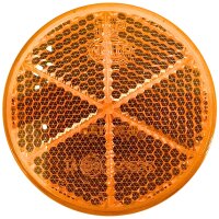 Reflektor Ø 60mm, selbstklebend, Farbe: orange