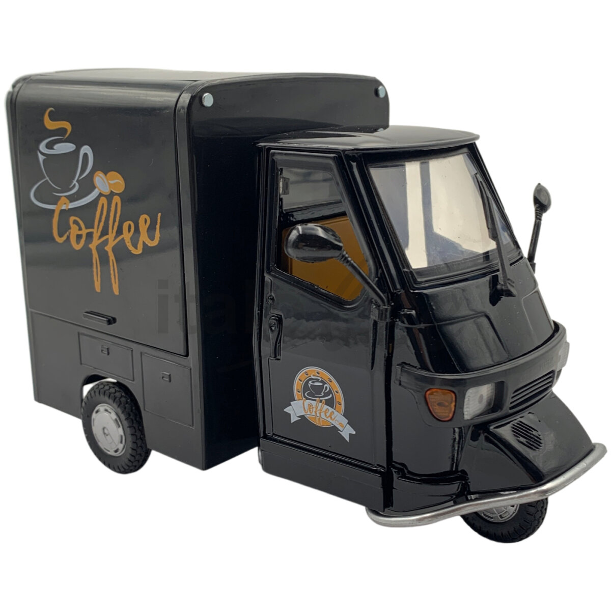 Modell 1:18 PIAGGIO APE 50 Kaffeemobil schwarz - italobee Shop, 39,00 €