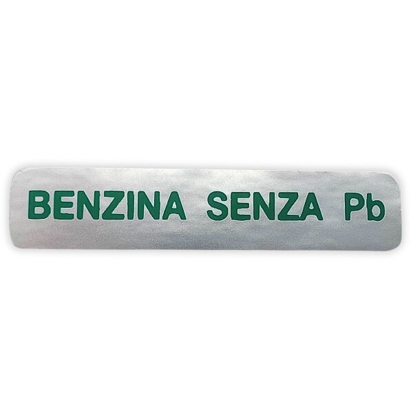 Aufkleber "Benzina Senza Pb" (seltener Restbestand)