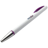 Kugelschreiber italobee, Farbe: weiß/violett
