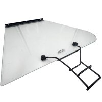 Seitenscheibe mit allen Anbauteile, links