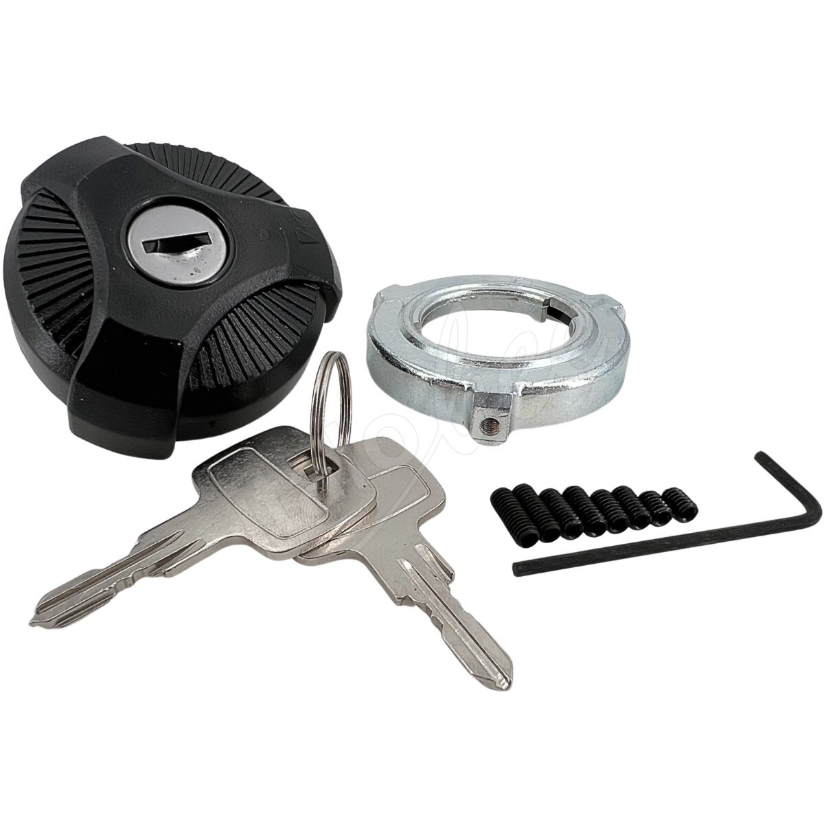 Tankdeckel Aluminium Chrom-Optik (mit Schloss) für Simson S50, S51