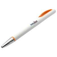 Kugelschreiber italobee, Farbe: weiß/orange