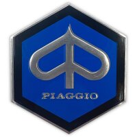 Emblem Piaggio 6-Eck Aluminium