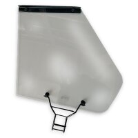 Seitenscheibe mit allen Anbauteile, links