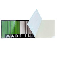 Aufkleber Barcode "Made in Italy"