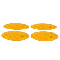 Reflektoren-Set 4-teilig, selbstklebend, Farbe: orange