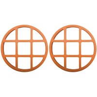 Schutzgitter Set für Scheinwerfer Kreuz-Optik orange
