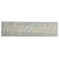 Aufkleber mit Motiv "luftgekühlt" weiß