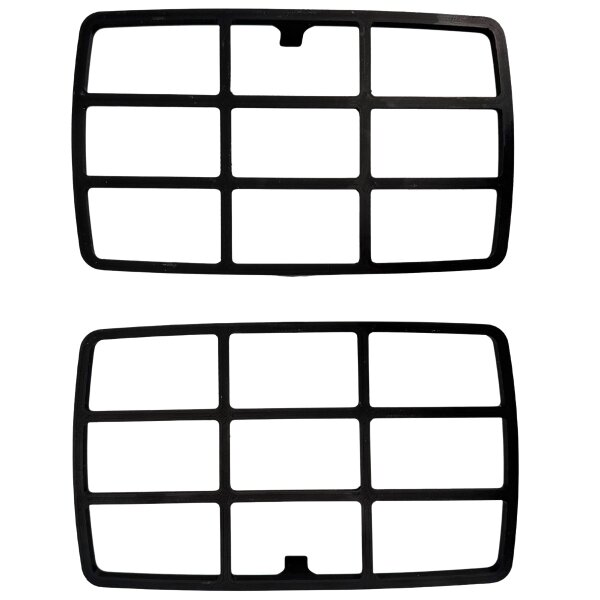 Schutzgitter Set für Scheinwerfer Kreuz-Optik grau