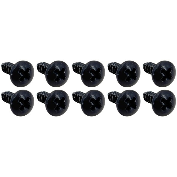 Blechschrauben Satz 10 Stück 3,0 x10 mm Schwarz