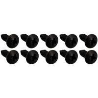 Blechschrauben Satz 10 Stück 4,0 x 12 mm Schwarz