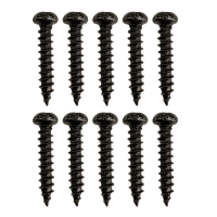 Blechschrauben Satz 10 Stück 3,9 x 19 mm Schwarz