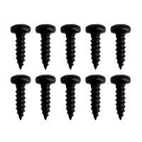 Blechschrauben Satz 10 Stück 2,9 x 9,5 mm Schwarz