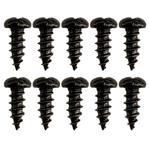 Blechschrauben Satz 10 Stück 3,9 x 9,5 mm Schwarz