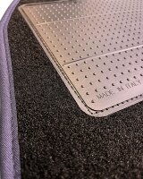 Fußmatten Satz Ape 50 schwarz mit blauer Umrandung