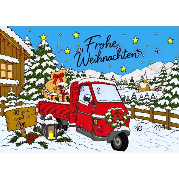Adventskalender ,,Weihnachtszauber auf drei Rädern